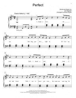 page one of Perfect (Educational Piano)