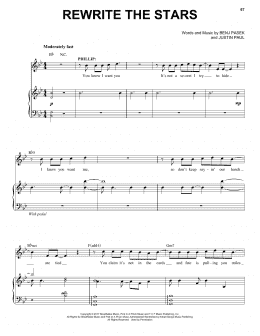 page one of Rewrite The Stars (from The Greatest Showman) (Piano & Vocal)