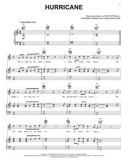 page one of Hurricane (Piano, Vocal & Guitar Chords (Right-Hand Melody))