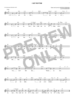 page one of I Got Rhythm (Lead Sheet / Fake Book)