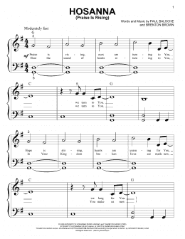 page one of Hosanna (Praise Is Rising) (Big Note Piano)