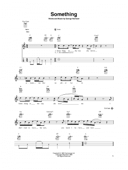 page one of Something (Baritone Ukulele)