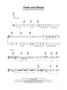 page one of Twist And Shout (Baritone Ukulele)