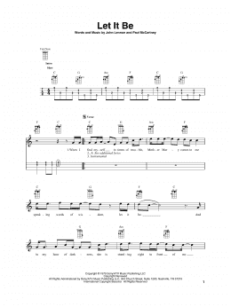 page one of Let It Be (Baritone Ukulele)