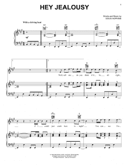 page one of Hey Jealousy (Piano, Vocal & Guitar Chords (Right-Hand Melody))