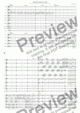 page one of Orchestral Variations On A Theme