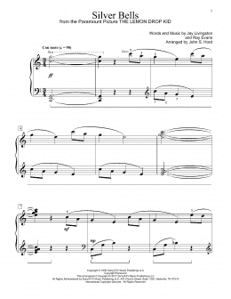 page one of Silver Bells (Educational Piano)