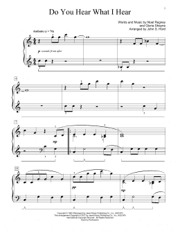 page one of Do You Hear What I Hear (Educational Piano)