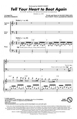 page one of Tell Your Heart To Beat Again (arr. Roger Emerson) (SATB Choir)