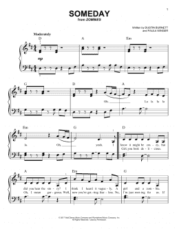 page one of Someday (from Disney's Zombies) (Easy Piano)