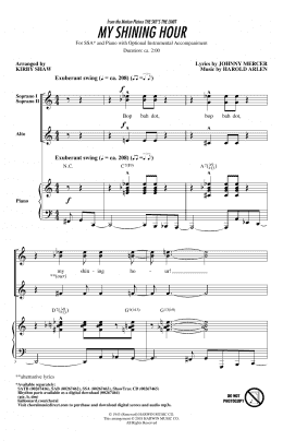 page one of My Shining Hour (SSA Choir)