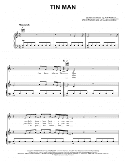 page one of Tin Man (Piano, Vocal & Guitar Chords (Right-Hand Melody))