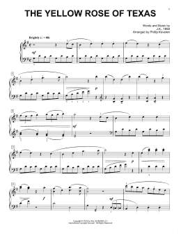 page one of The Yellow Rose Of Texas [Classical version] (arr. Phillip Keveren) (Piano Solo)