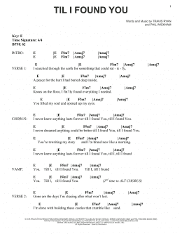 page one of Til I Found You (Guitar Chords/Lyrics)