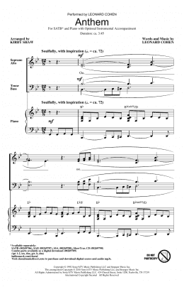 page one of Anthem (SATB Choir)