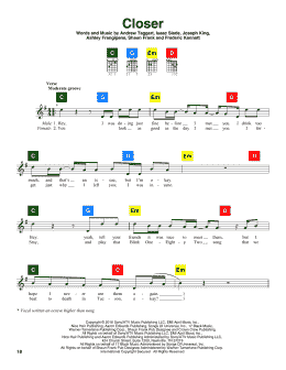 page one of Closer (ChordBuddy)