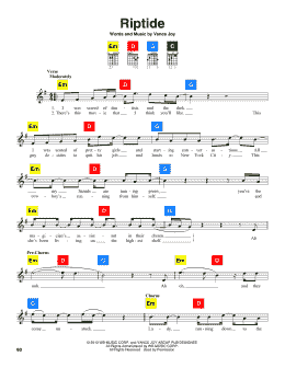 page one of Riptide (ChordBuddy)