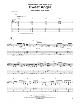 page one of Angel (Guitar Tab)