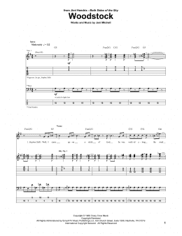 page one of Woodstock (Guitar Tab)