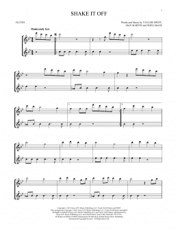 page one of Shake It Off (Flute Duet)