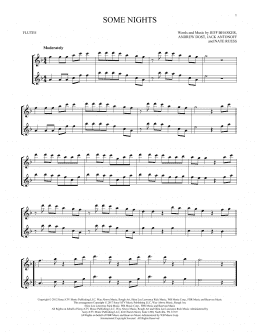 page one of Some Nights (Flute Duet)