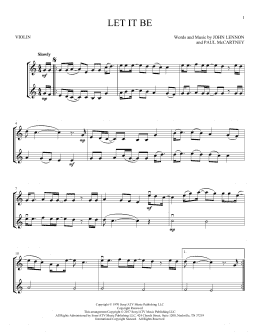 page one of Let It Be (Violin Duet)