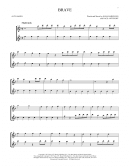 page one of Brave (Alto Sax Duet)