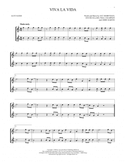 page one of Viva La Vida (Alto Sax Duet)