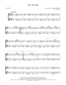 page one of All Of Me (Trumpet Duet)