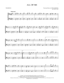 page one of All Of Me (Trombone Duet)