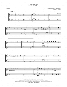 page one of Let It Go (Violin Duet)