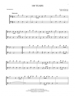 page one of 100 Years (Trombone Duet)