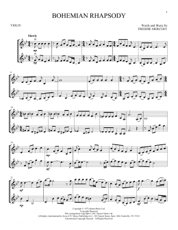 page one of Bohemian Rhapsody (Violin Duet)