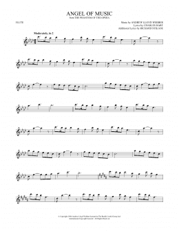 page one of Angel Of Music (from The Phantom Of The Opera) (Flute Solo)