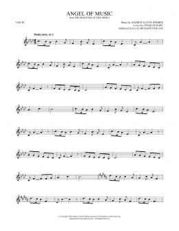 page one of Angel Of Music (from The Phantom Of The Opera) (Violin Solo)