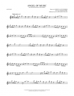 page one of Angel Of Music (from The Phantom Of The Opera) (Alto Sax Solo)