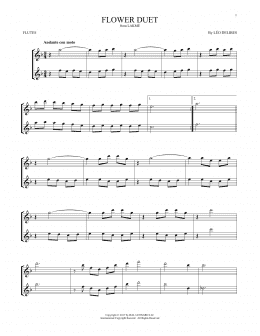 page one of Flower Duet (Flute Duet)