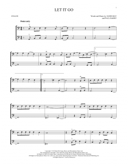 page one of Let It Go (Cello Duet)