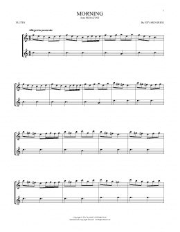 page one of Morning (Flute Duet)