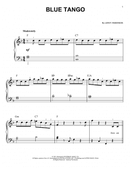 page one of Blue Tango (Easy Piano)