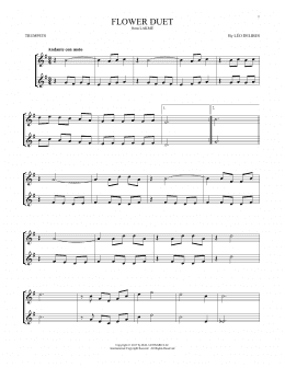 page one of Flower Duet (Trumpet Duet)