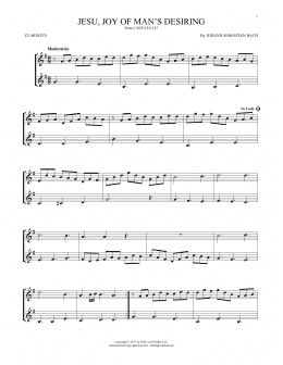 page one of Jesu, Joy Of Man's Desiring (Clarinet Duet)