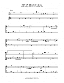 page one of Air (Air On The G String) (Violin Duet)