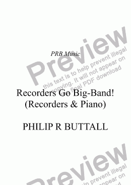 page one of Recorders go Big-Band!