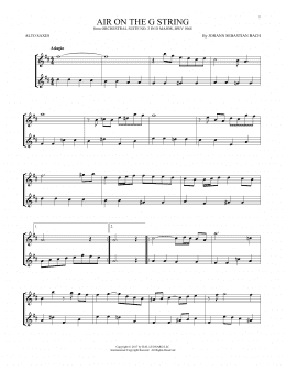 page one of Air (Air On The G String) (Alto Sax Duet)