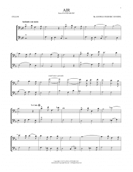 page one of Air (Cello Duet)