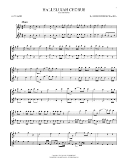 page one of Hallelujah Chorus (Alto Sax Duet)