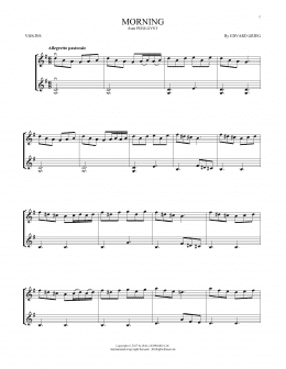 page one of Morning (Violin Duet)