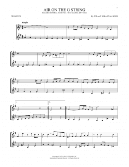 page one of Air (Air On The G String) (Trumpet Duet)