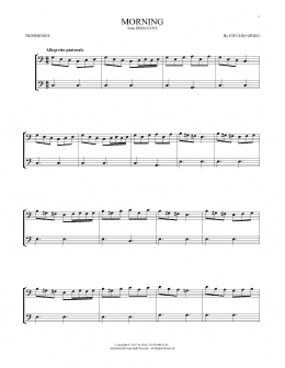 page one of Morning (Trombone Duet)